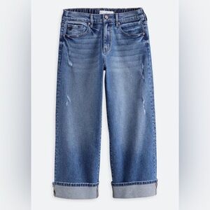 KAN CAN Arta High Rise Cropped Wide Leg Jean - Size 10P